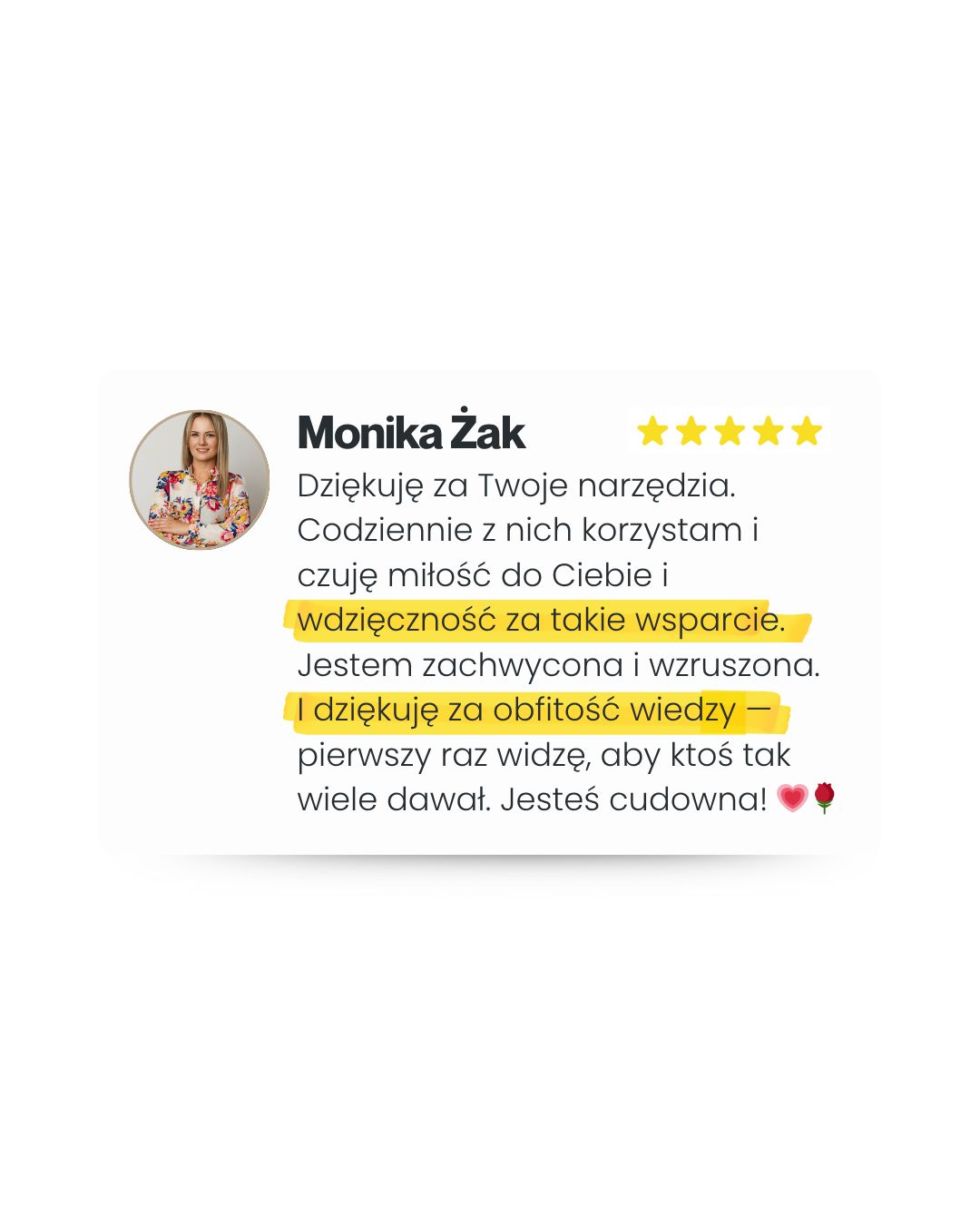 Opinia członkini klubu